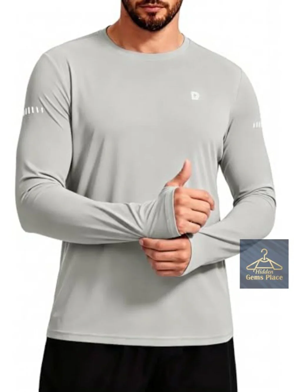 UPF 50+ Long Sleeve Rash Guard Quick Dry UV Sun Protection Shirt for Men